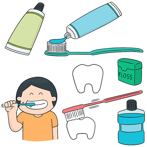 vector set of oral care