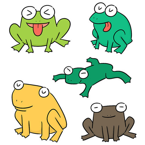 vector set of frog