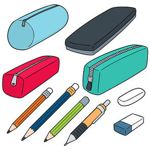 vector set of pencil case