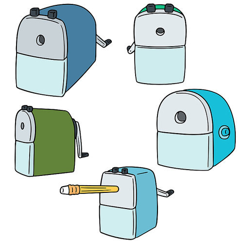 vector set of pencil sharpener