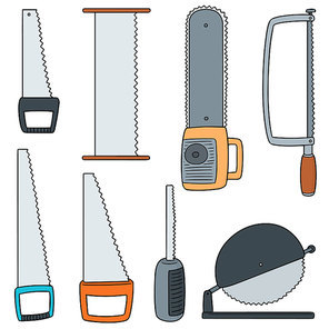 vector set of saw