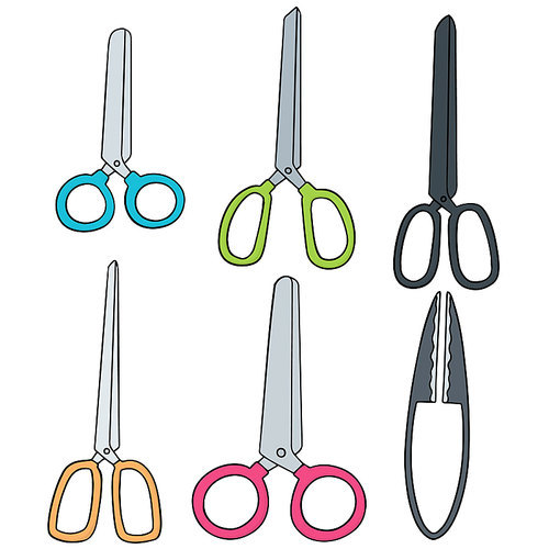 vector set of scissors