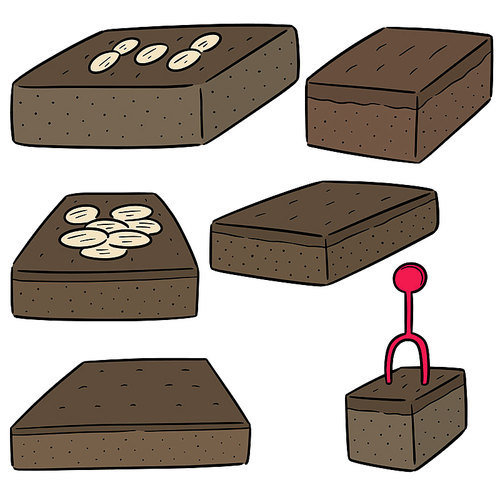 vector set of brownies