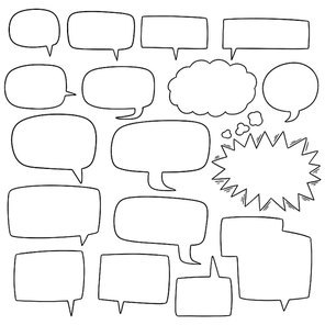 vector set of speech bubbles