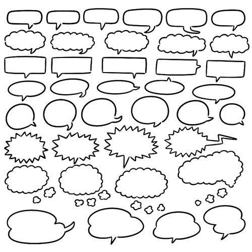 vector set of speech bubbles