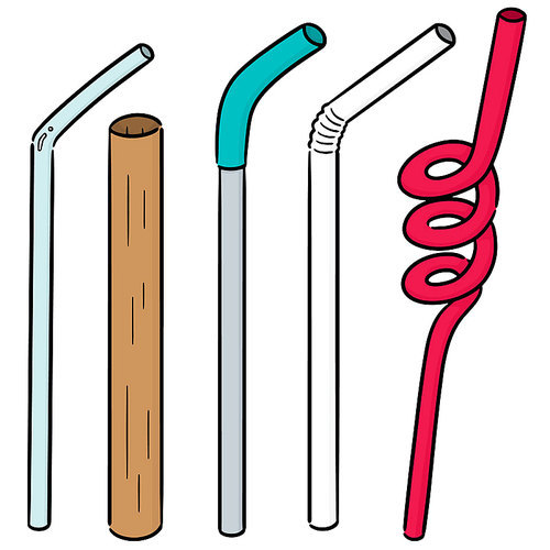 vector set of straw