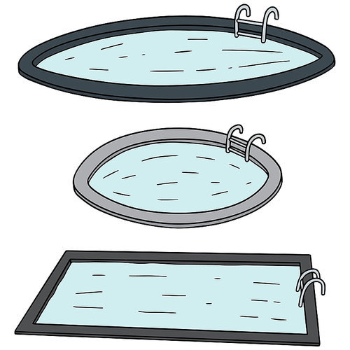 vector set of swimming pool