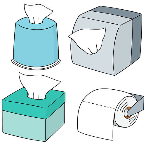 vector set of tissue paper