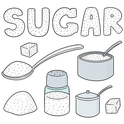 vector set of sugar