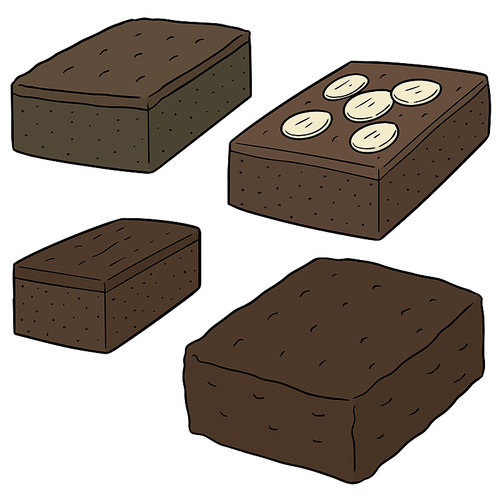 vector set of brownie