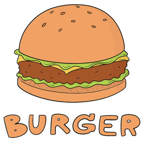 vector of burger