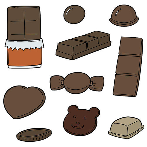 vector set of chocolate