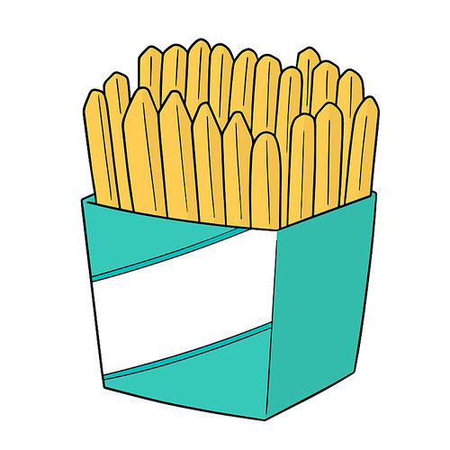 vector set of frenchfries