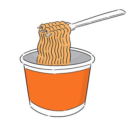 vector set of noodle