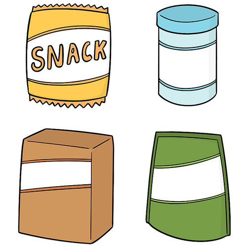 vector set of snack