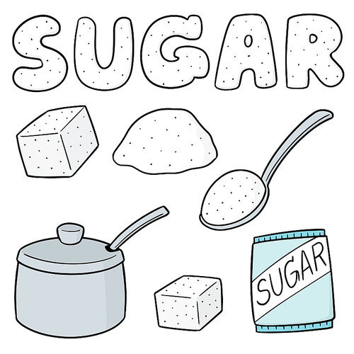 vector set of sugar