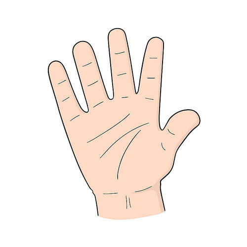 vector set of cartoon hand