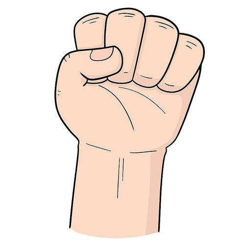 vector of cartoon fist