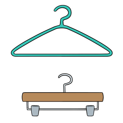 vector set of hangers