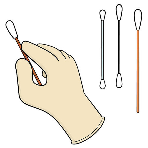 vector set of cotton swab