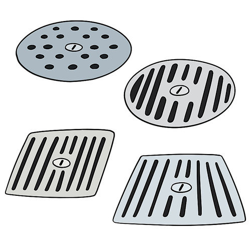 vector set of cover the drain