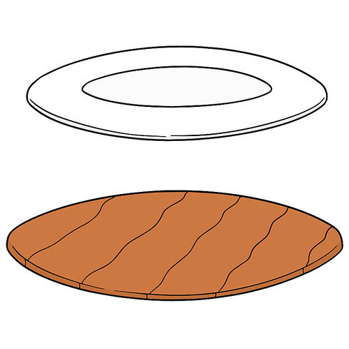 vector set of dish