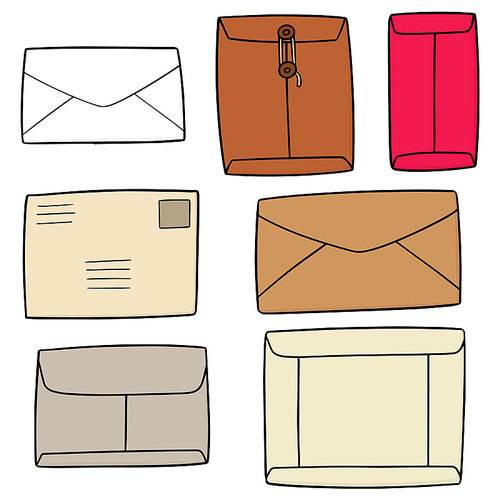 vector set of envelope