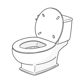 vector of flush toilet