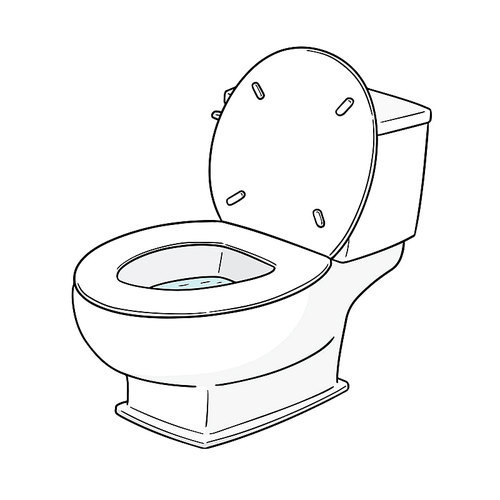 vector of flush toilet