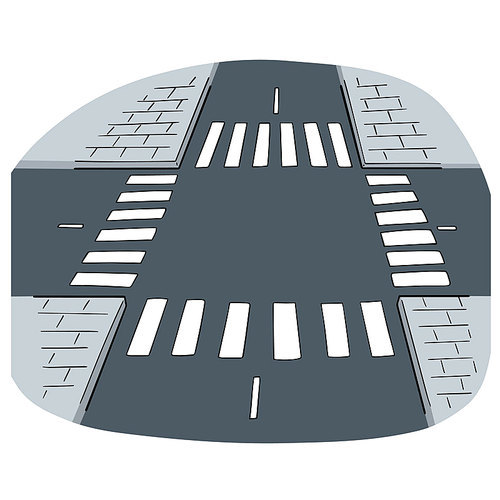 vector of intersection road