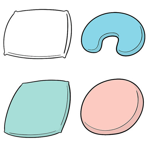 vector set of pillow