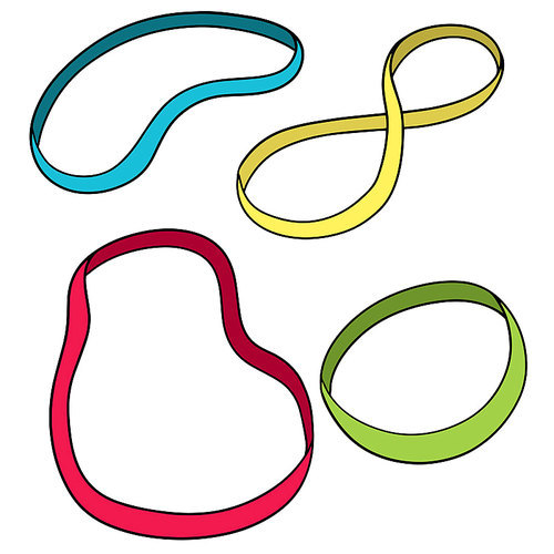 vector set of rubber band