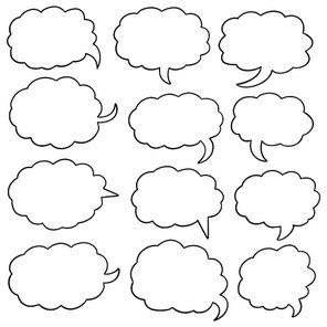 vector set of speech bubbles