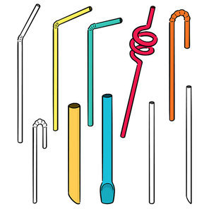 vector set of straw