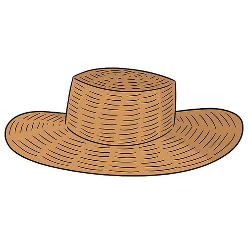 vector of straw hat