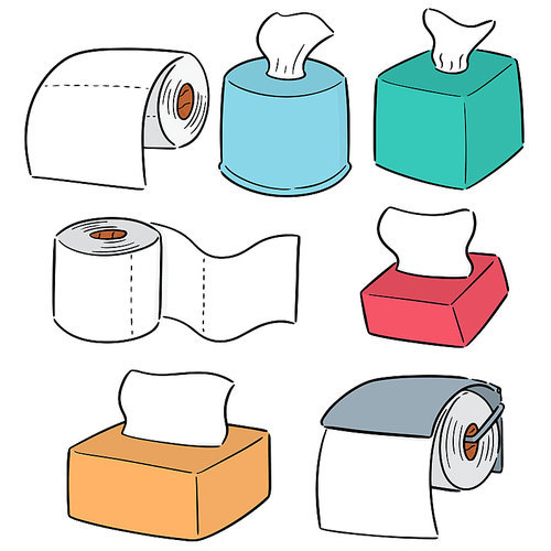 vector set of tissue papers