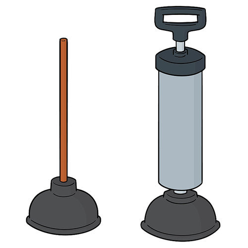 vector set of toilet rubber pump