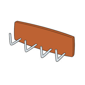 vector of wall hook