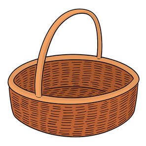 vector of wicker basket