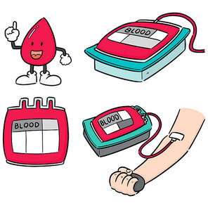 vector set of blood donation