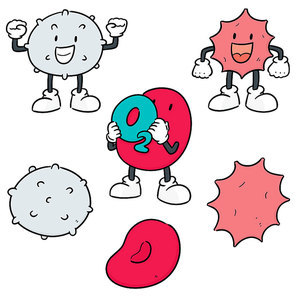 vector set of blood cells