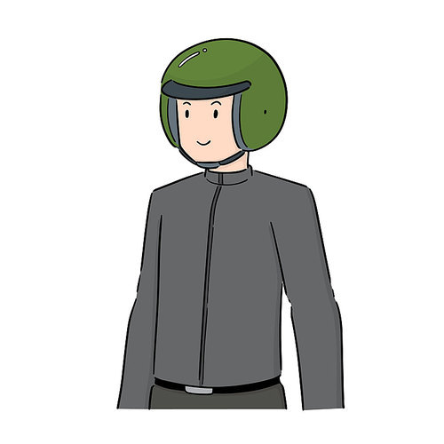 vector of man wearing helmet