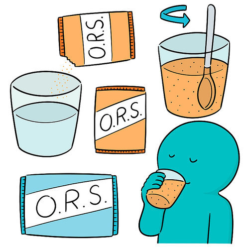 vector set of oral rehydration salt