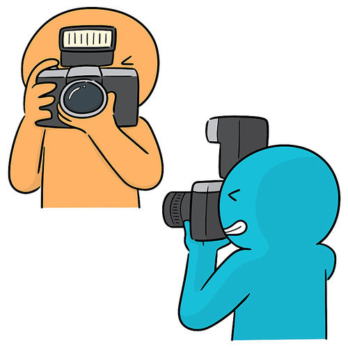 vector set of photographers