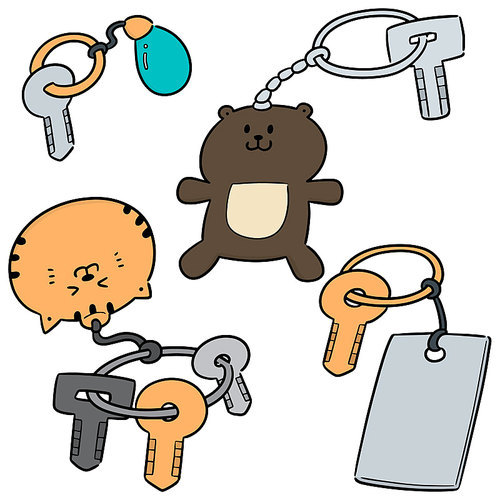 vector set of keychain