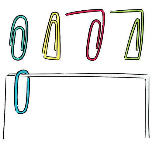 vector set of paper clip