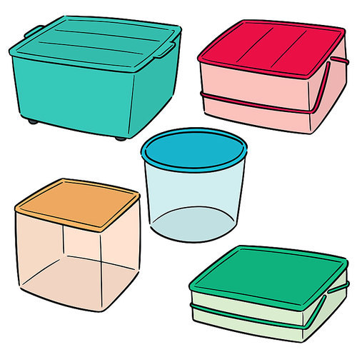 vector set of plastic container