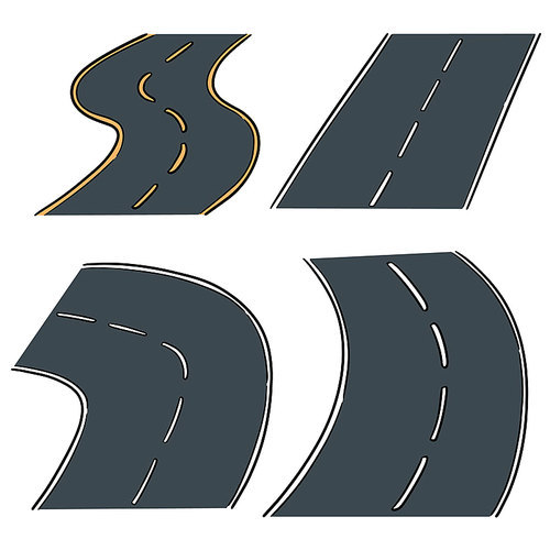 vector set of road