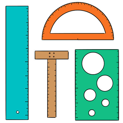 vector set of ruler