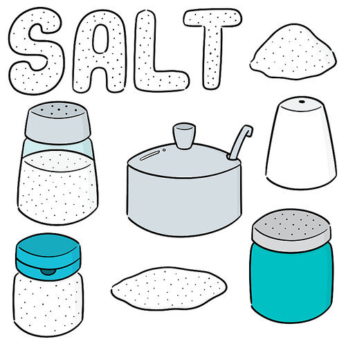 vector set of salt